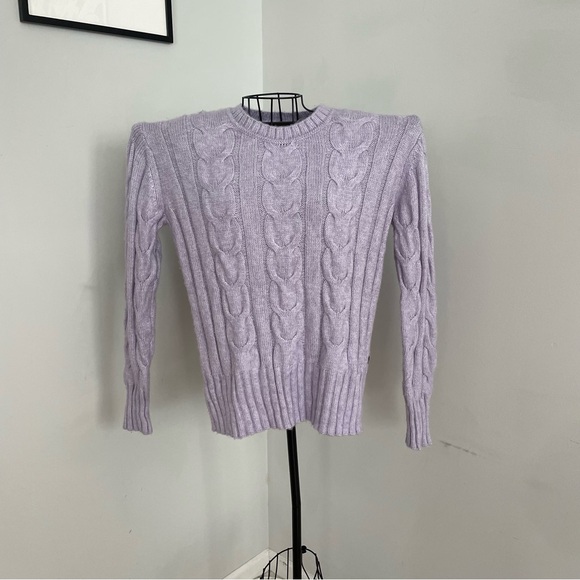 Banana Republic Sweaters - Banana Republic Lilac Cable Knit Sweater